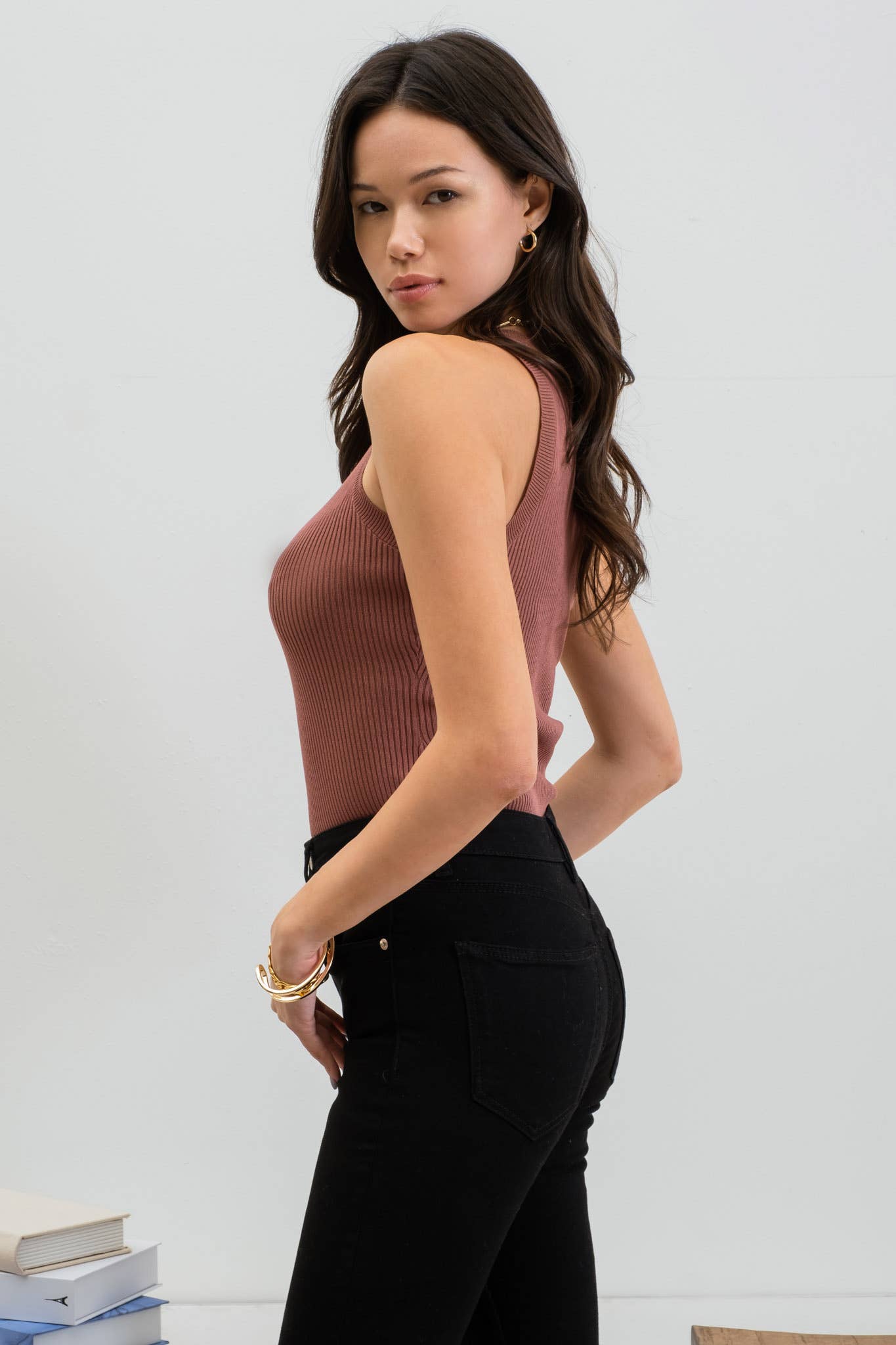 Round Neck Sweater Knit Top - 3 colors available