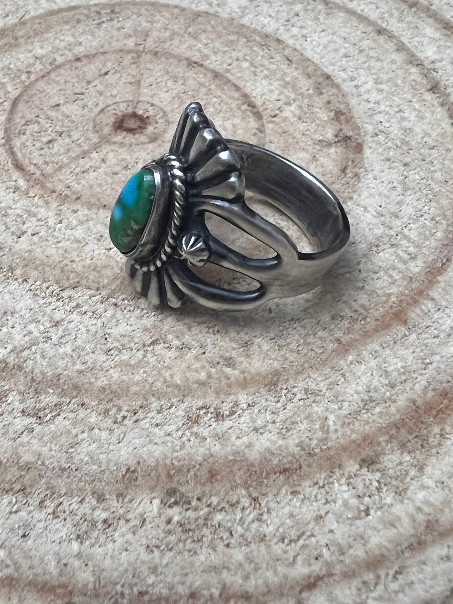 Sonoran Gold Sunray Ring by Victor Coriz - Size 9.5