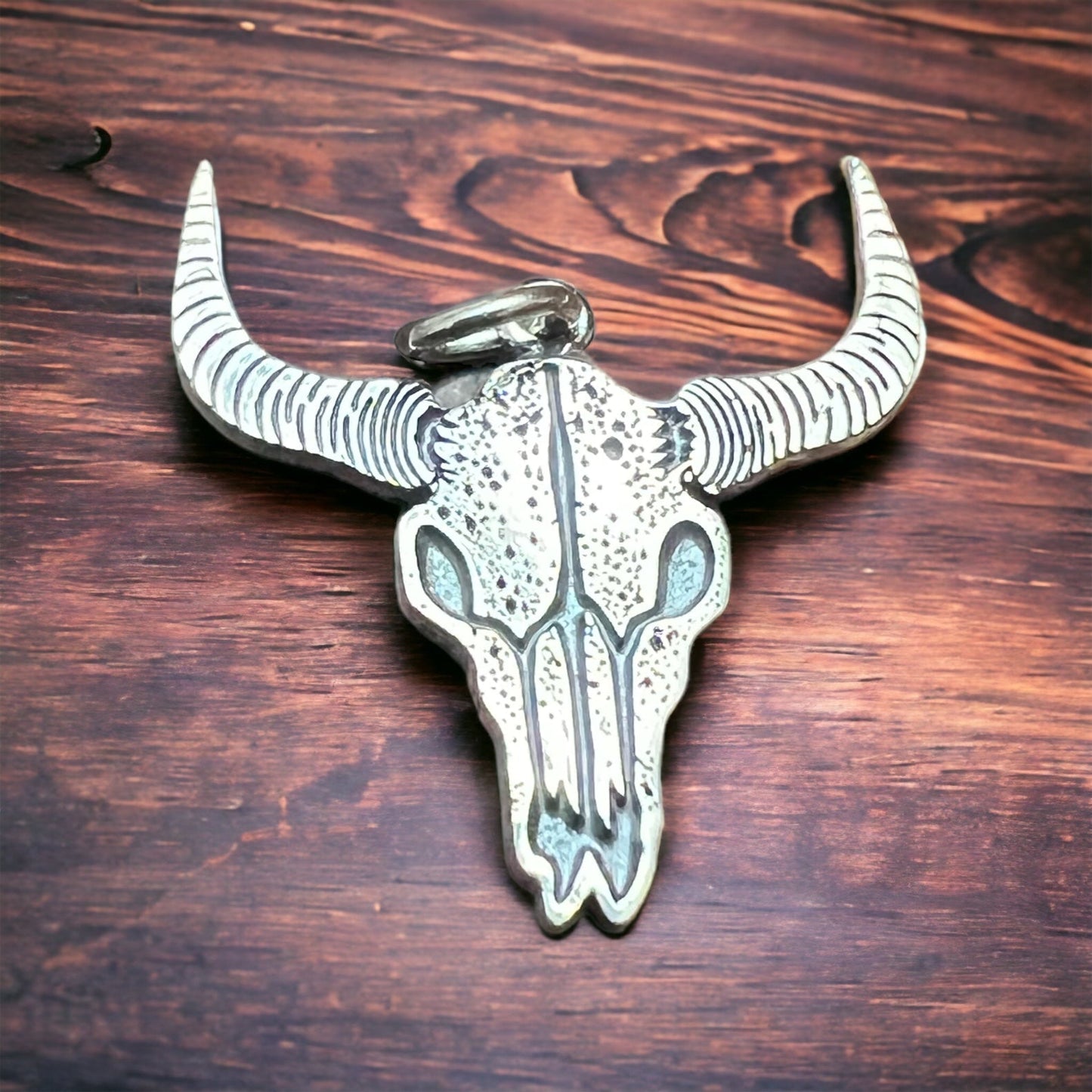 Sterling cow skull charm/pendant