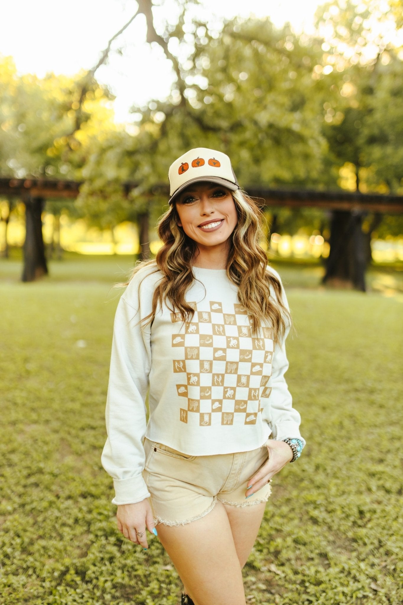 Western Checkers Raw Crop Graphic