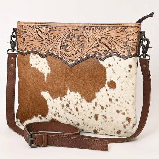 Western Tooled Leather Crossbody Bag