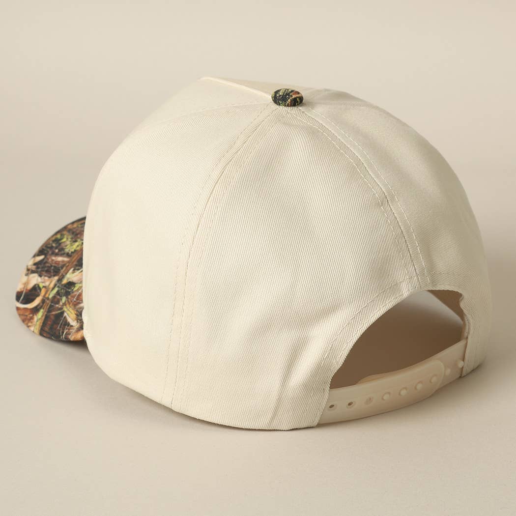 You Look Like You Love Me Embroidered Camo Trucker